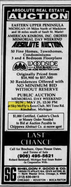 Sky McFlys - May 24 1986 Auction Notice (newer photo)